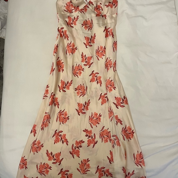 Pink Floral Midi Dress - Picture 2 of 2